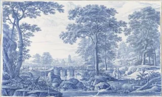 Plaque with an Italianate Landscape